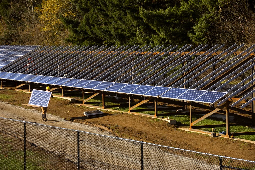 Solar panel installation